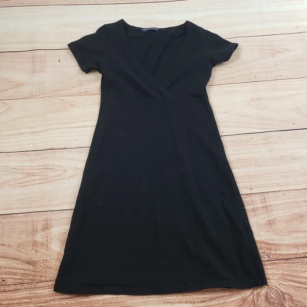 Brandy Melville Dress Womens One Size Black A-line Casual Knee Length Ladies - Picture 1 of 11
